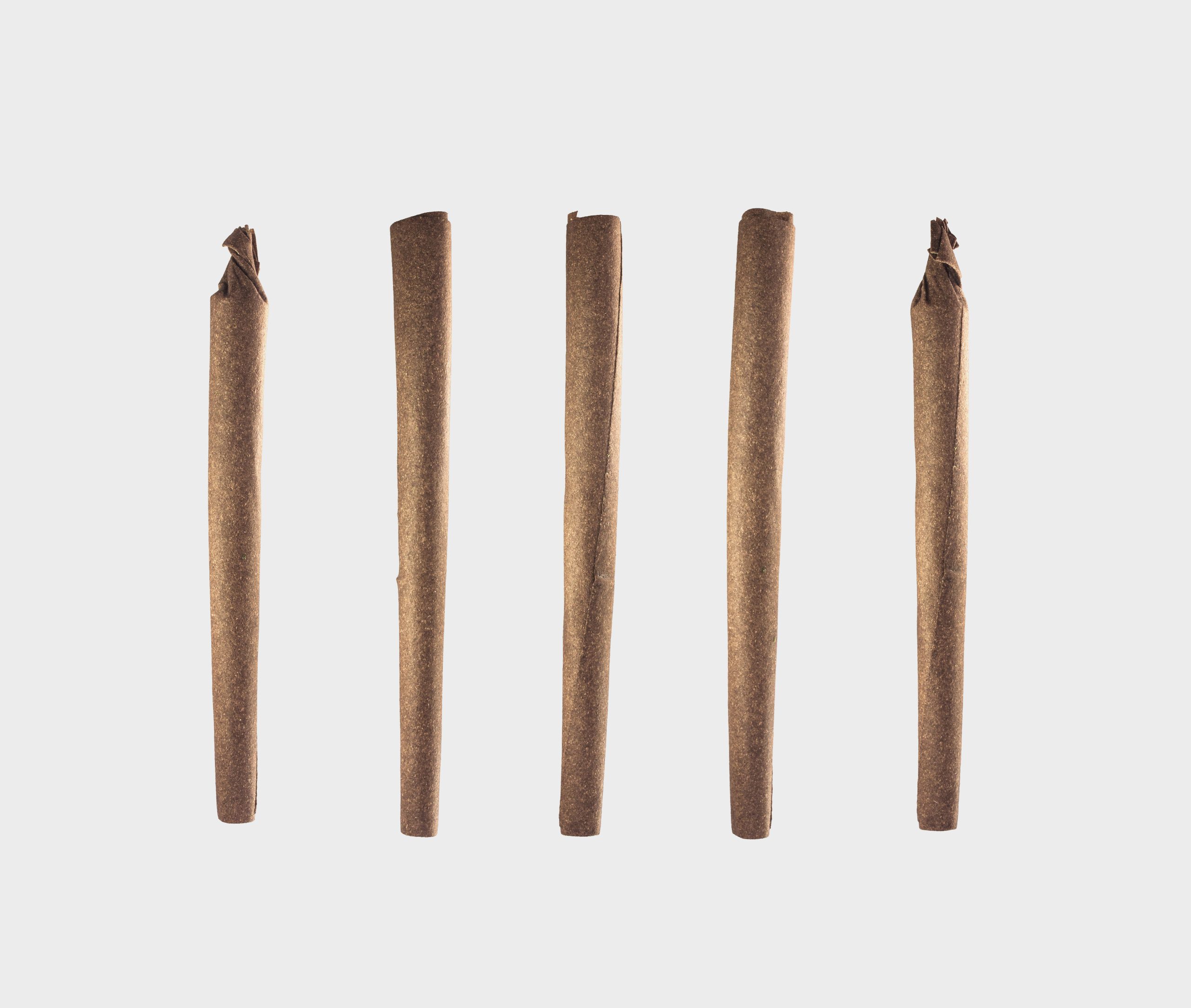 Set of Large Pre-Rolled Marijuana Cigars - Blunts - Isolated